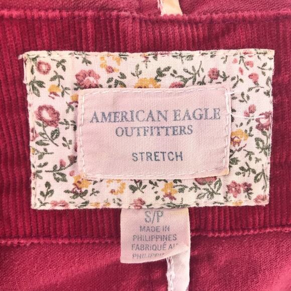 American Eagle Y2K Stretch Corduroy 2 Button Blazer Size Small - Picture 5 of 6